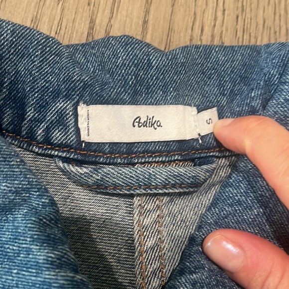 Adika denim jacket with back fringe size small - Picture 2 of 7